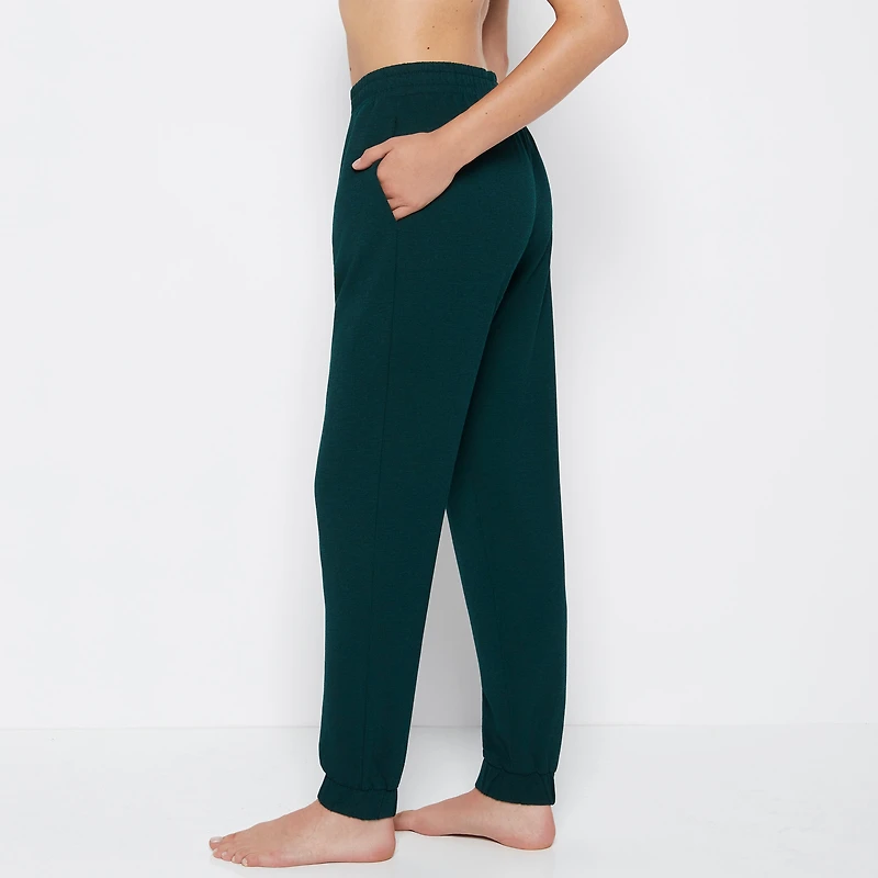 French Terry Sleep Pant Emerald Green Heather