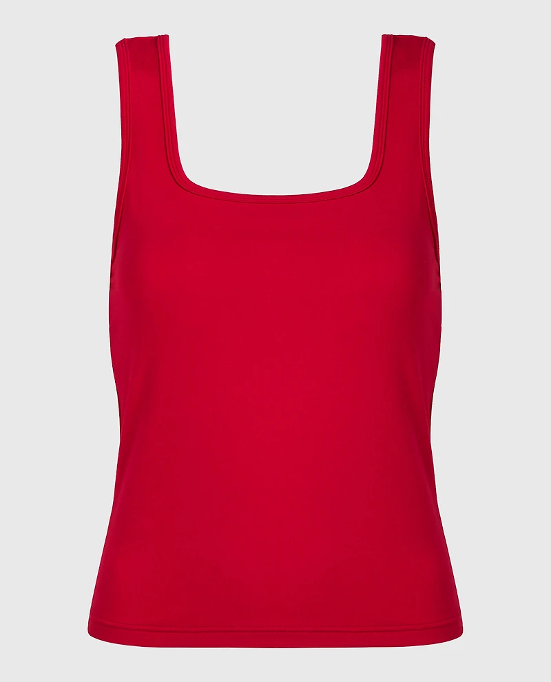 Square Neck Sleep Tank Crimson