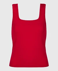 Square Neck Sleep Tank Crimson