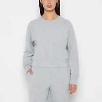 La Senza | French Terry Crew Neck Sleep Top Cool Gray Heather