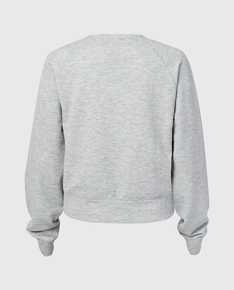 French Terry Crew Neck Sleep Top Cool Gray Heather