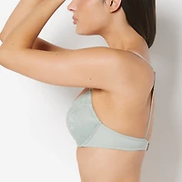Push Up Plunge Bra With Charmed Lace  Iceberg Green