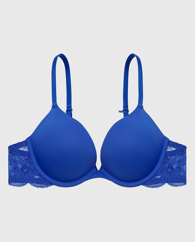 Charmed Micro Cup Bra with Lace Wing Dazzling Blue