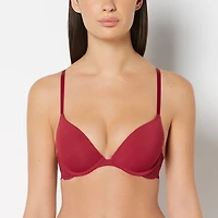 Smooth Push Up Plunge Bra With Charmed Lace Wing Plum Rose