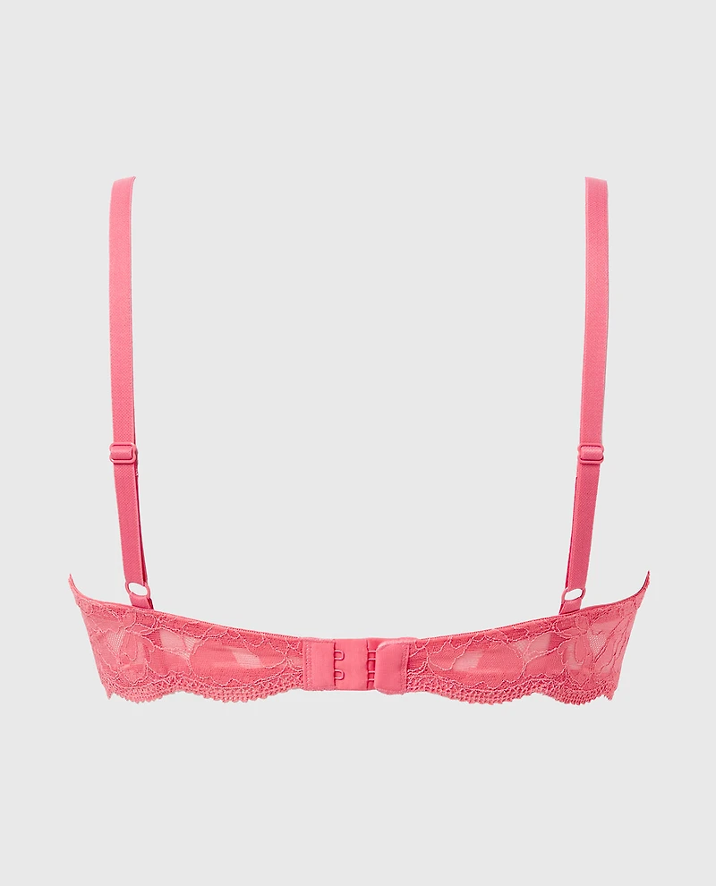 Unlined Demi Bra Charmed Lace Pink Lemonade