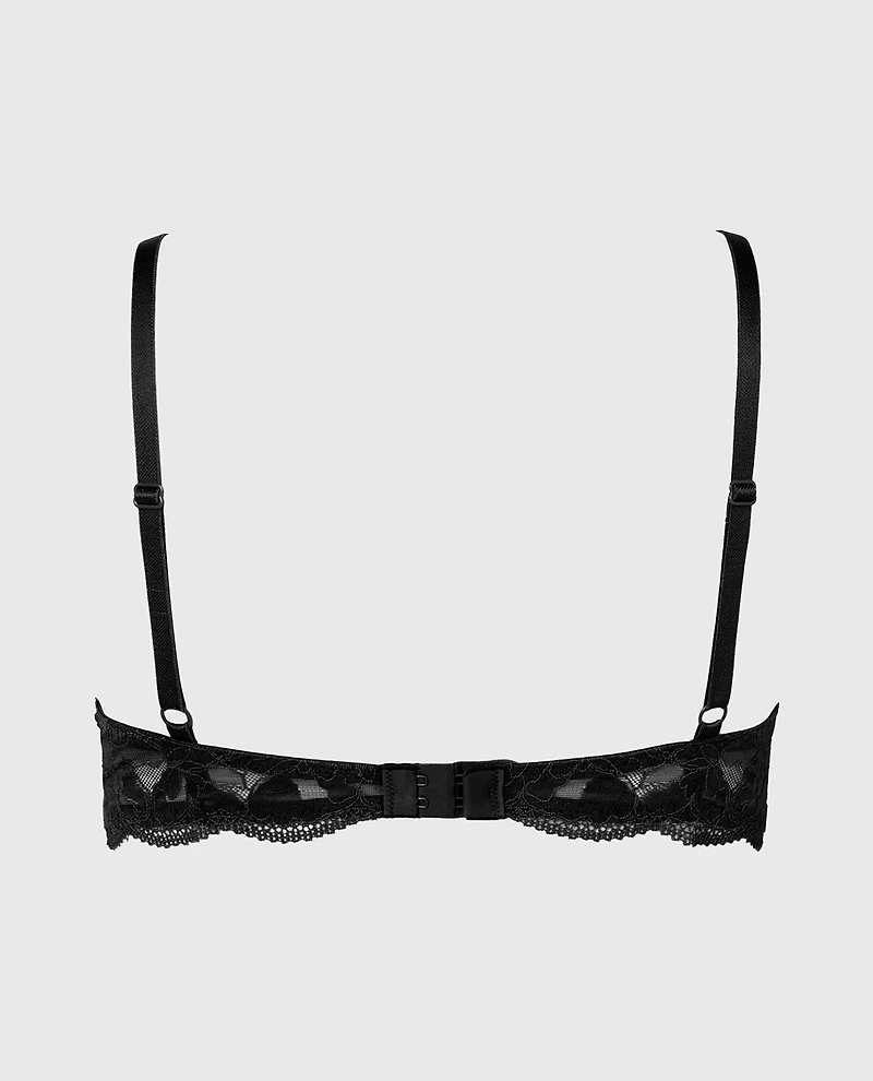Charmed unlined demi bra Tuxedo Black