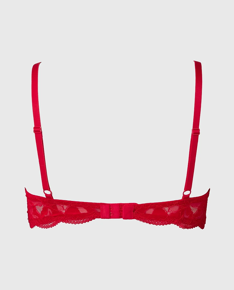 Charmed unlined demi bra Crimson