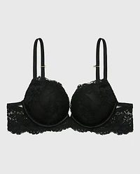 Push up Opulent lace bra with cradle Tuxedo Black
