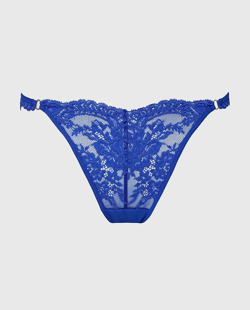 Diva Cheeky Thong Lace Panty Dazzling Blue