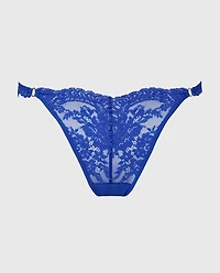 Diva Cheeky Thong Lace Panty Dazzling Blue
