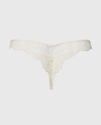 Diva Cheeky Thong Lace Panty Egret
