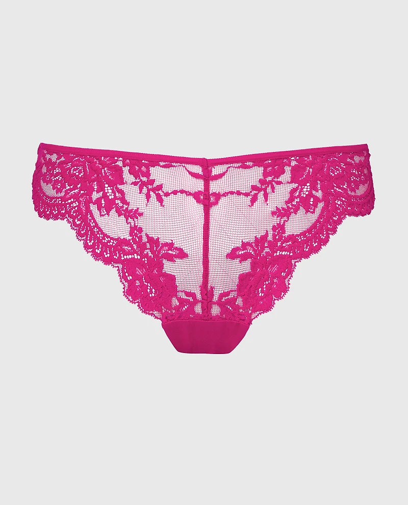 Diva Cheeky V-Waist Lace Panty Fuchsia Red