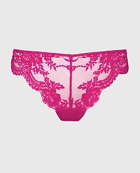 Diva Cheeky V-Waist Lace Panty Fuchsia Red