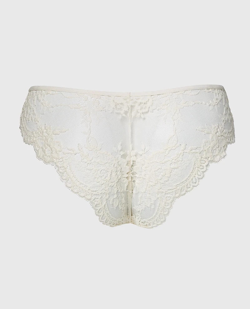 Diva Cheeky V-Waist Lace Panty Egret