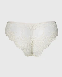 Diva Cheeky V-Waist Lace Panty Egret
