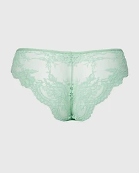 Culotte Cheeky Diva en dentelle avec taille V pruche