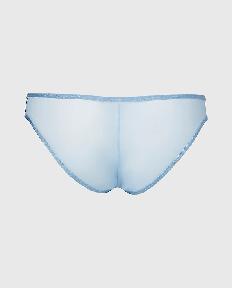 Diva Mini Cheeky Panty Ivory with Glacier Lake and Dark Navy