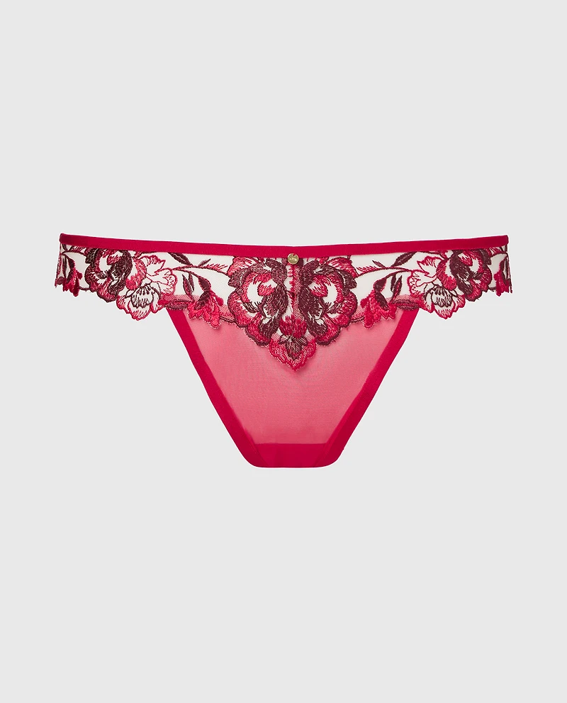 Diva Mini Cheeky Panty Evening Bush with Crimson and Russian Ruby