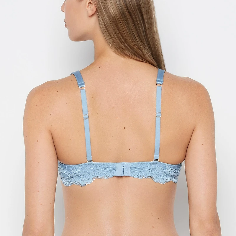 Lightly Lined Micro Cup Bra With Lace Wing Glacier Lake