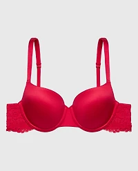 Lightly Lined Balconette Bra Crimson