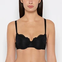 La Senza | Lightly Lined Balconette Bra Tuxedo Black Lace