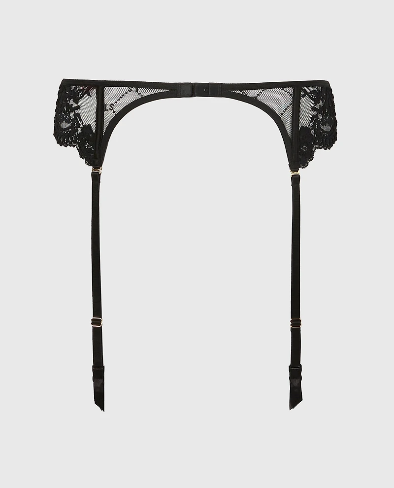 Mesh Garter Tuxedo Black