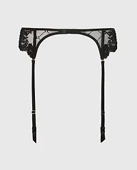 Mesh Garter Tuxedo Black