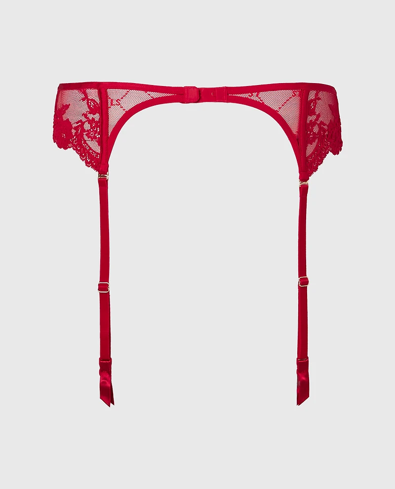Mesh Garter Crimson