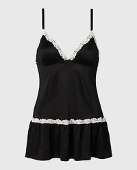 Wicked Lace Micro Dress Tuxedo Black