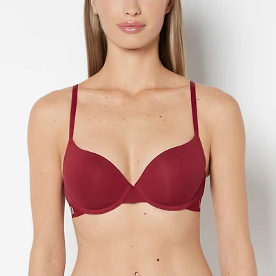 Lightly Lined Demi Cotton bra Plum Rose