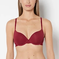 Lightly Lined Demi Cotton bra Plum Rose