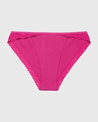 Mini Cheeky Panty with Cozy Trim Fuchsia Red