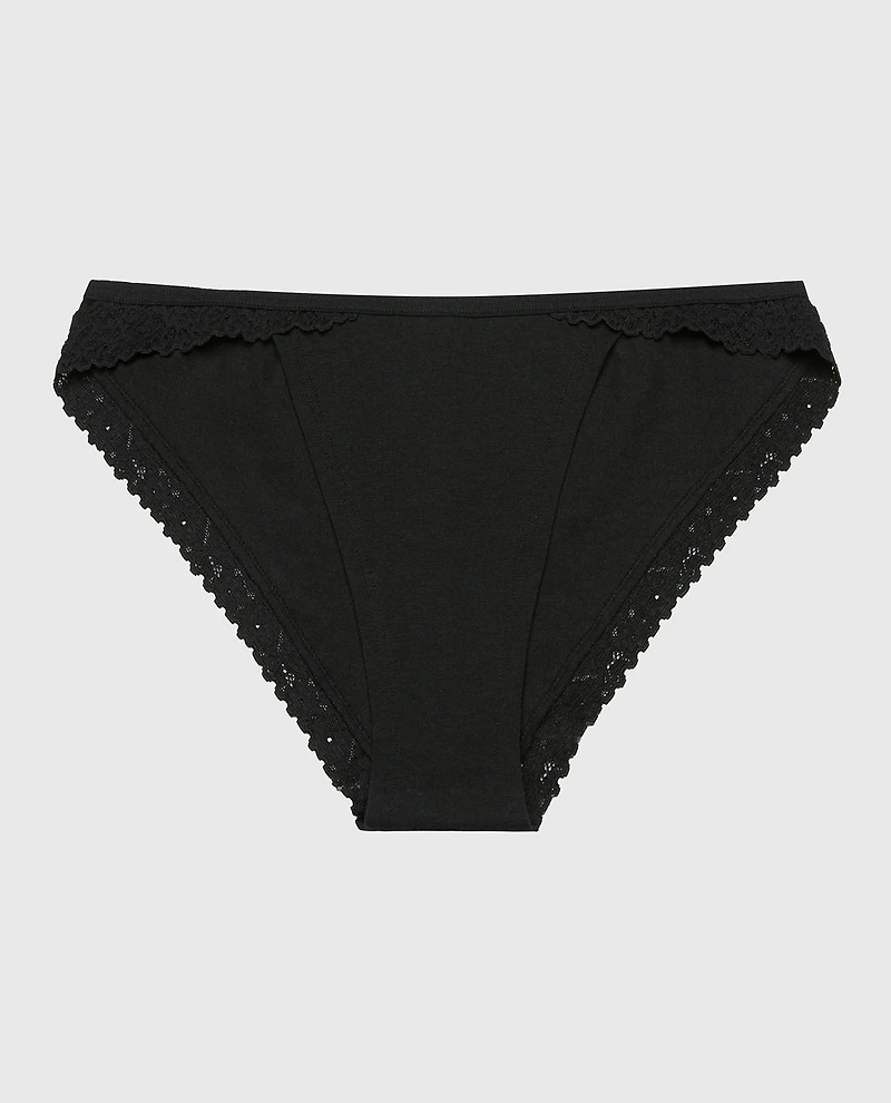 Mini Cheeky Panty with Cozy Trim Tuxedo Black