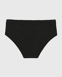 Cozy Trim Hipster Panty Tuxedo Black