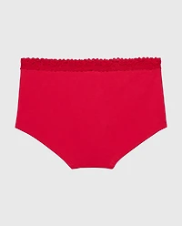Boyshort Pantie with Cozy Trim Crimson