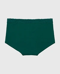 Boyshort Pantie with Cozy Trim Emerald Green
