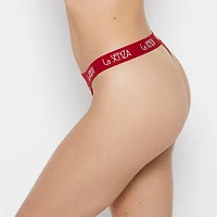 G-String with Art Deco Logo Crimson Heather