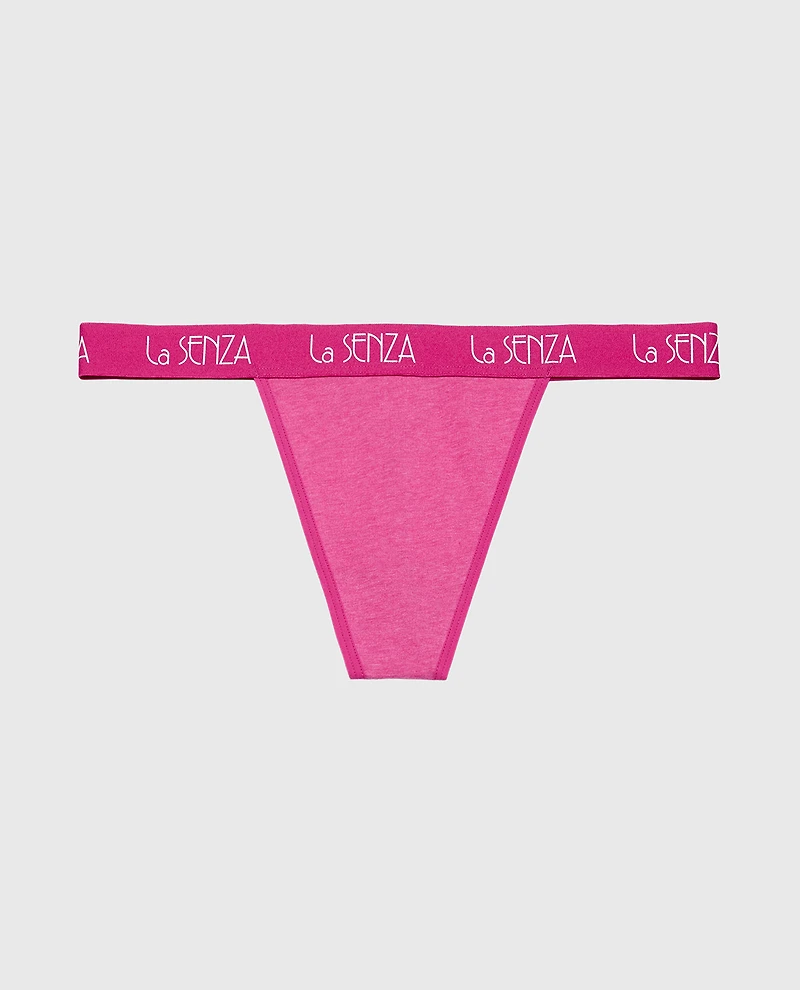 G-String with Art Deco Logo Fuchsia Red Heather