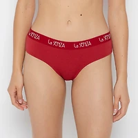 Art Deco Logo Hipster Panty Crimson Heather