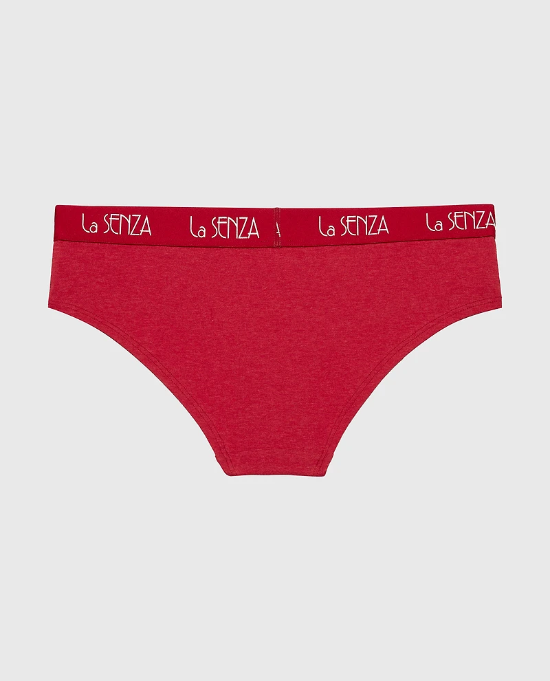 Art Deco Logo Hipster Panty Crimson Heather