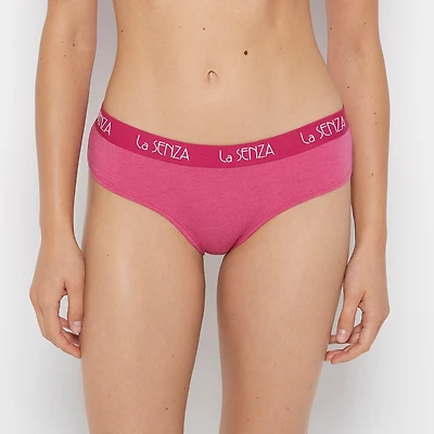 Art Deco Logo Hipster Panty Fuchsia Red Heather