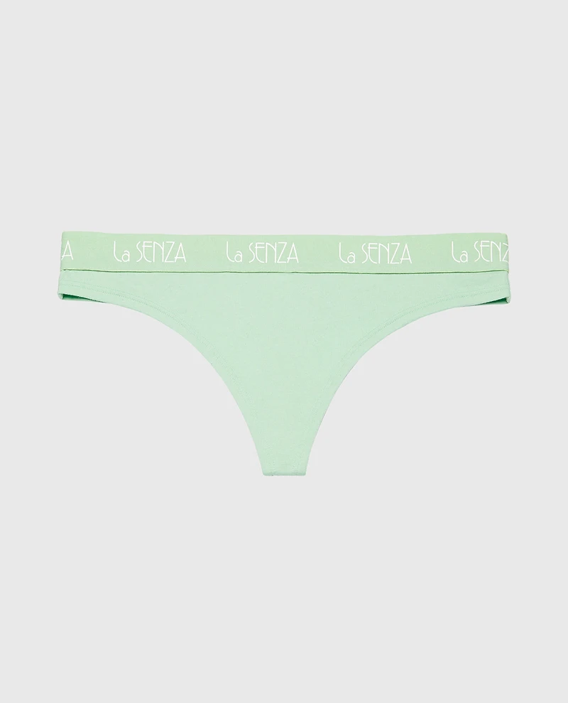 Thong Panty with Art Deco Logo Hemlock