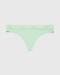 Thong Panty with Art Deco Logo Hemlock
