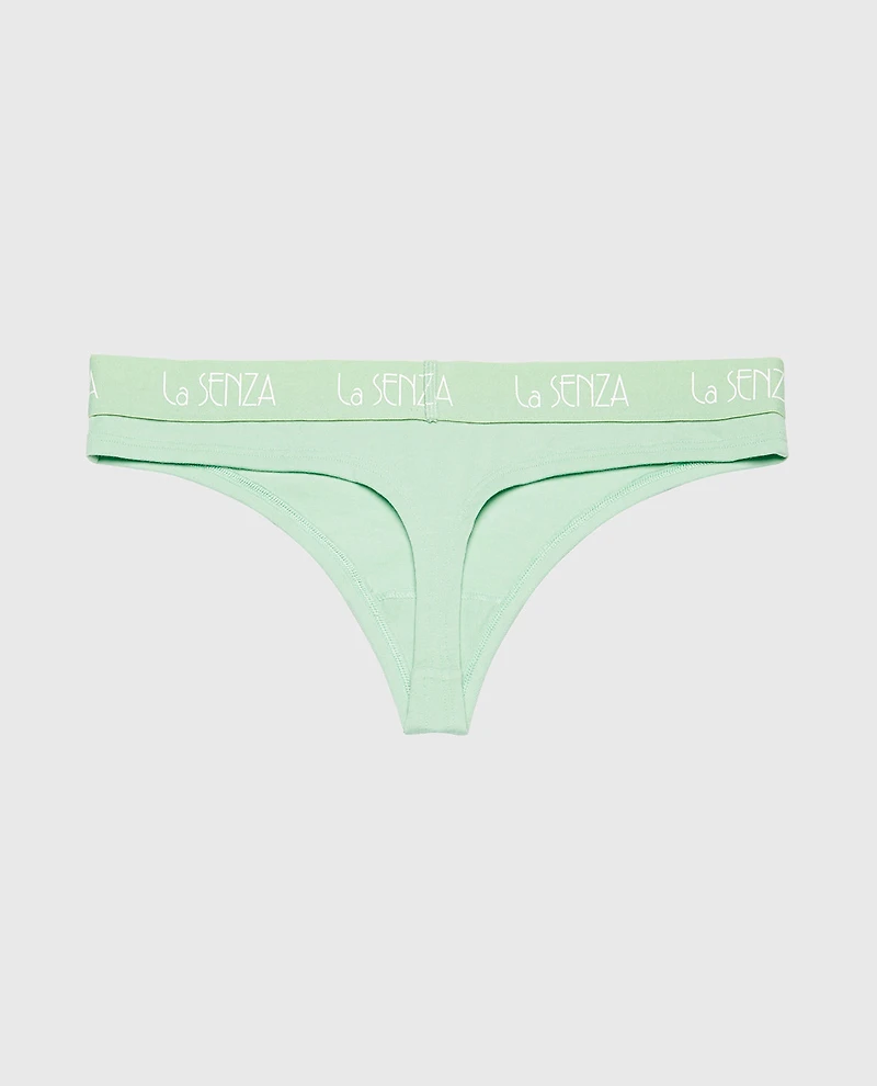 Thong Panty with Art Deco Logo Hemlock