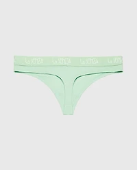 Thong Panty with Art Deco Logo Hemlock