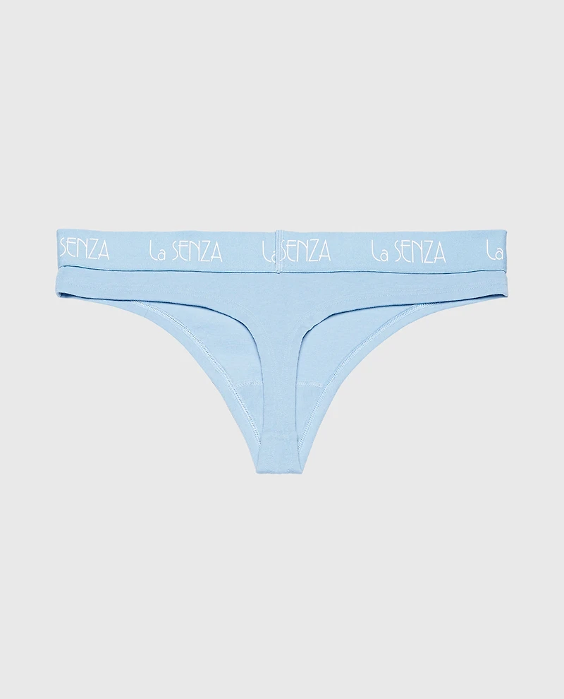 Thong Panty with Art Deco Logo Glacier Lake