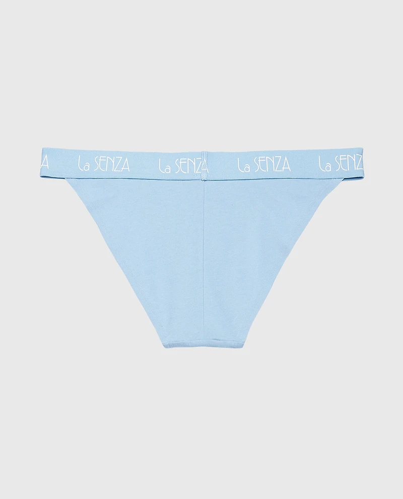 Mini Cheeky Panty with Art Deco Logo Glacier Lake