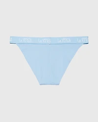 Mini Cheeky Panty with Art Deco Logo Glacier Lake