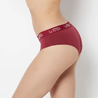 Hipster Cotton Panty with Art Deco Logo Band Plum Rose