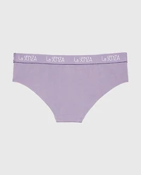 Taille basse en coton avec bande logo Art déco brume violette
